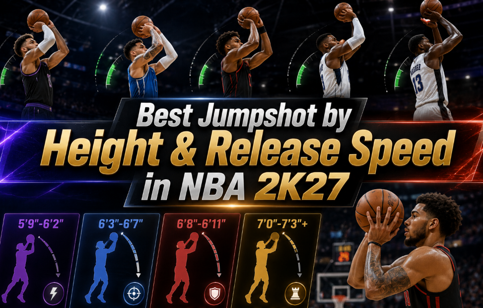 Best Jumpshot by Height & Release Speed in NBA 2K27